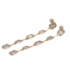 Baguette Drops in 14K Gold-Filled with Cubic Zirconia