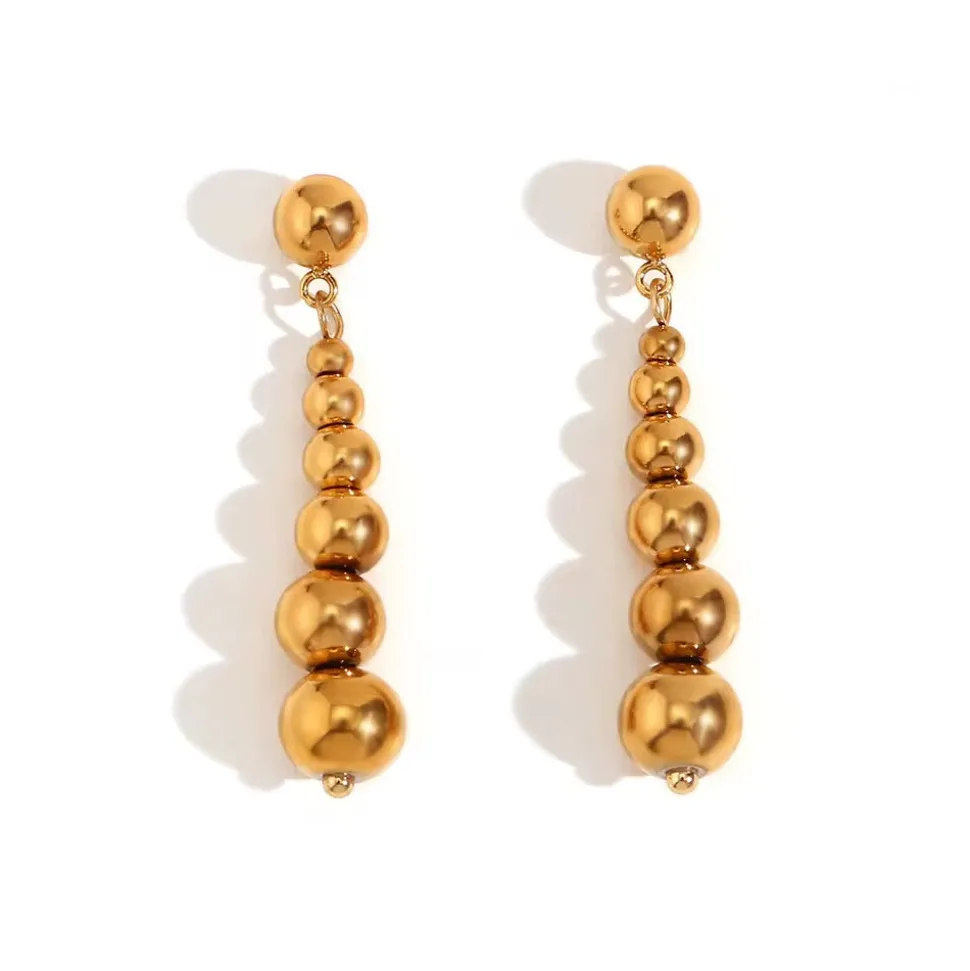 Beaded Drops in 18K Gold-Plating