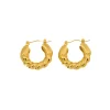 Circle Thread Hoops in 18K Gold-Plating