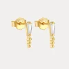 Classic Vermeil Studs in 18K Gold-Plating with Cubic Zirconia