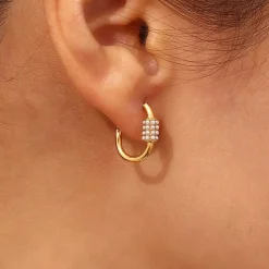 Cluster Pearl Huggies in 18K Gold-Plating