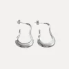 Irregular Open Hoops in Silver