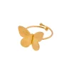 18K Butterfly Adjustable Ring