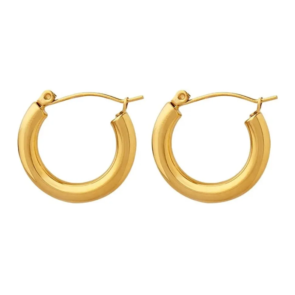 18K Classic Loop Chunky Hoop Earrings
