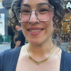 18K Cuban CZ Statement Necklace
