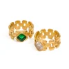 18K CZ Rollie Ring