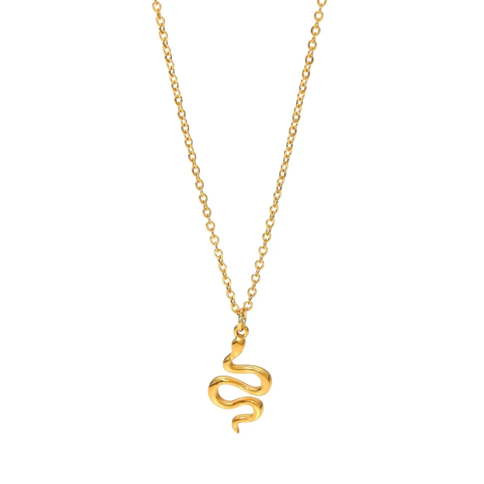 18K Dainty Snake Necklace