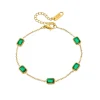 18K Emerald Dainty Bracelet