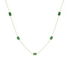 18K Emerald Zirconia Dainty Necklace