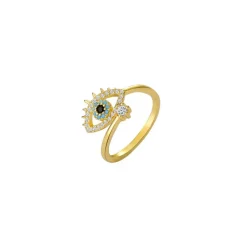 18K Evil Eye Rings