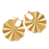 18K Fan-shaped Ruffle Lace Earrings