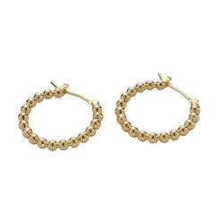 16K Gold Filled Beaded Small Hoops