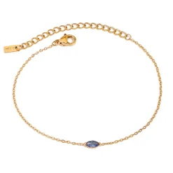 18K Gold Filled Dainty Gemstone Bracelet
