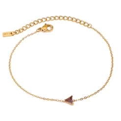 18K Gold Filled Dainty Gemstone Bracelet