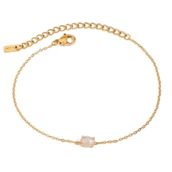 18K Gold Filled Dainty Gemstone Bracelet