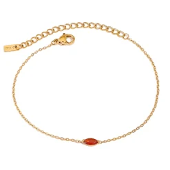 18K Gold Filled Dainty Gemstone Bracelet