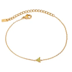 18K Gold Filled Dainty Gemstone Bracelet