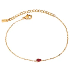 18K Gold Filled Dainty Gemstone Bracelet
