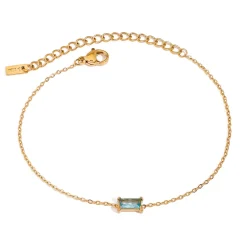 18K Gold Filled Dainty Gemstone Bracelet