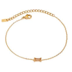 18K Gold Filled Dainty Gemstone Bracelet