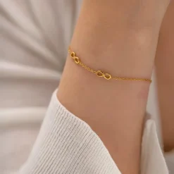16K Gold Filled Dainty Infinity Bracelet