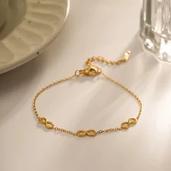 16K Gold Filled Dainty Infinity Bracelet