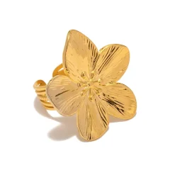18K Gold Filled Flower Statement Earrings
