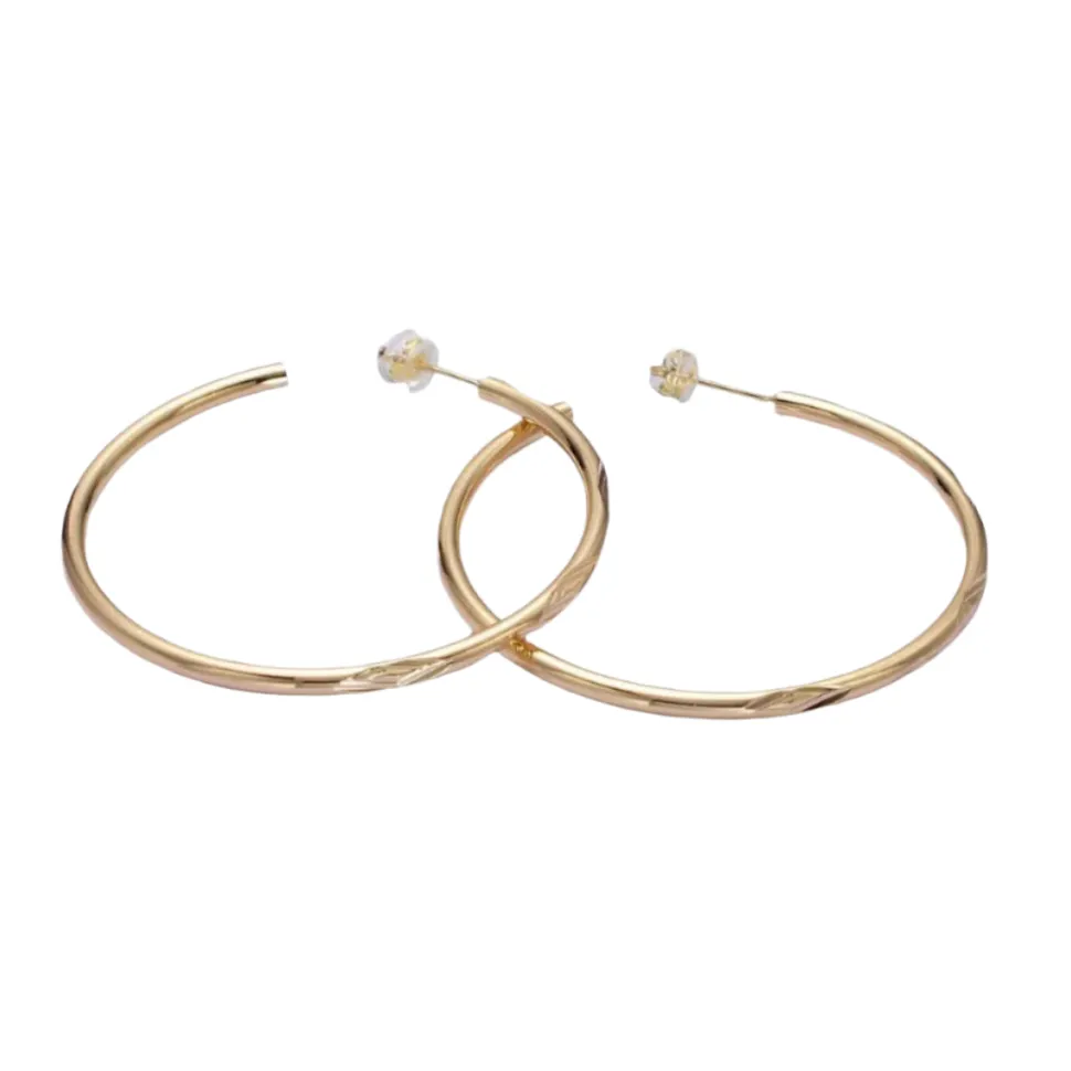 16K Gold Filled Rhombus Hoops