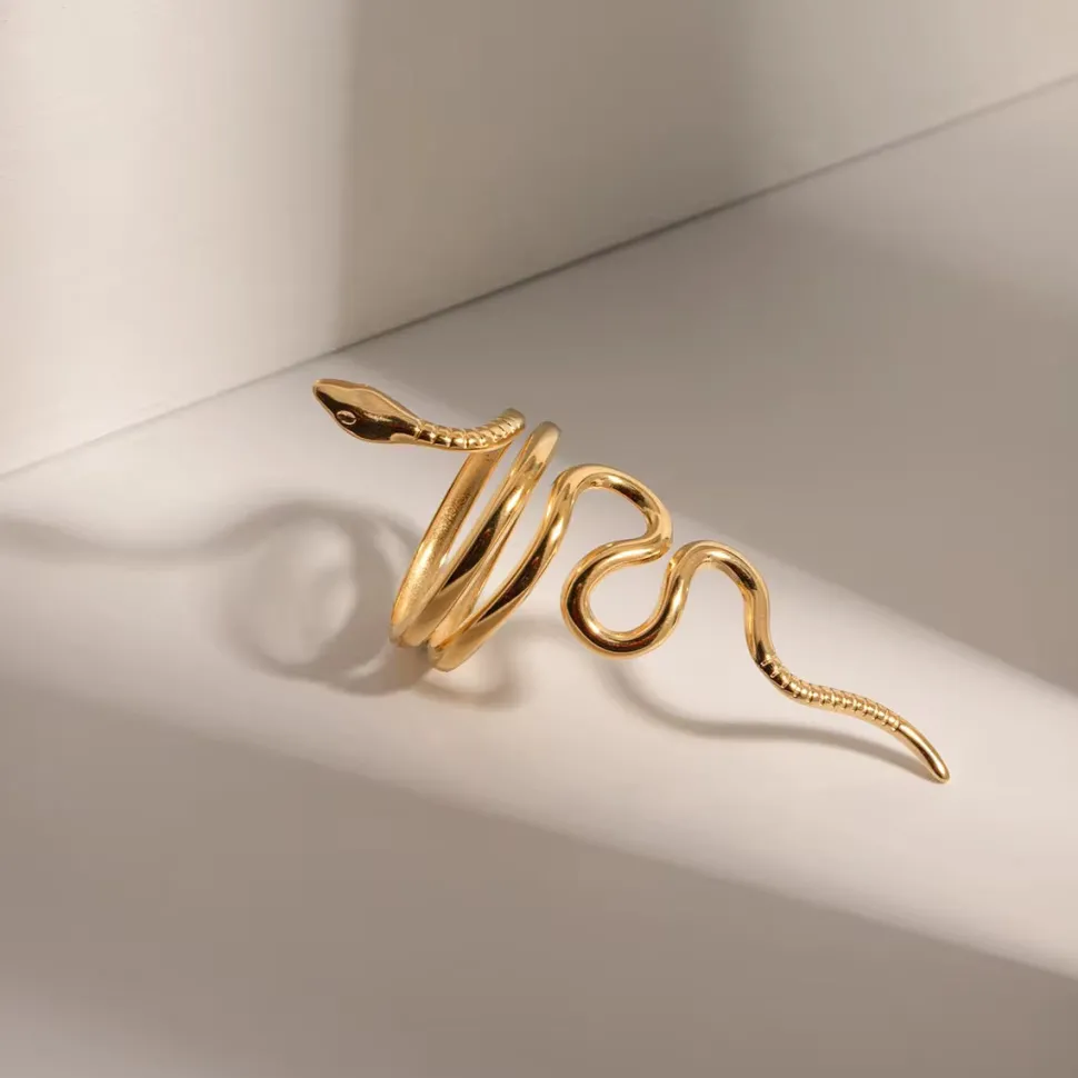 18K Gold Filled Statement Snake Ring