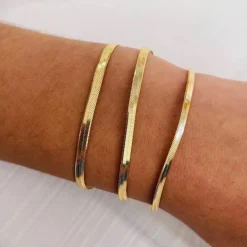 18K Herringbone Bracelet