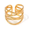 18K Intertwined Layered Rings