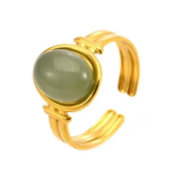 18K Jade Open Ring