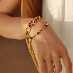 18K Lapis Bracelet