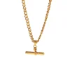18K Mini Cuban Chain Bar Pendant