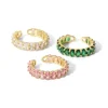 18K Oval Baguette Open Rings