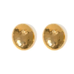 18K Oval Statement Stud