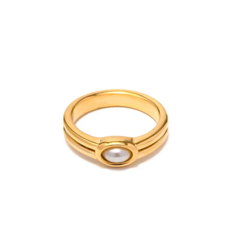 18K Pearl Band Ring