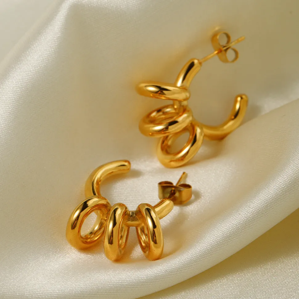 18K Ring Open Hoops