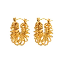 18K Spiral Hoops