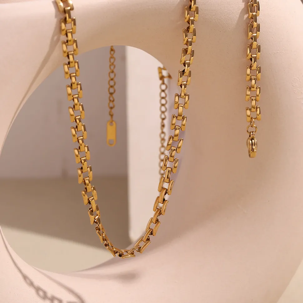 18K Square Chain Necklace