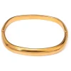 18K Square Round Bangle