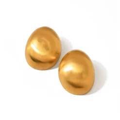 18K Statement Oval Studs