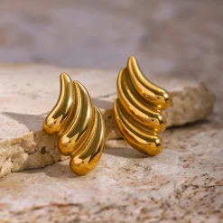 18K Statement Water Drop Studs