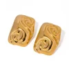 18K Statement Waves Studs