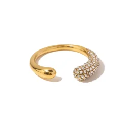 18K Statement Zirconia Open Ring