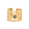 18K Vintage Stone Open Ring