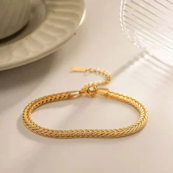 18K Wheat Braided Bracelet