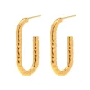 Lava U-shaped Hoops in 18K Gold-Plating