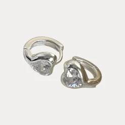 Love Bezel Vermeil Huggies in 18K Gold-Plating or Silver