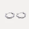 Mini Bamboo Huggies in White Gold-Filled